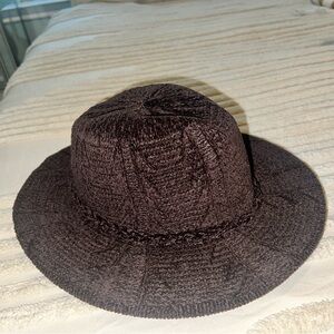 Brown velvety hat